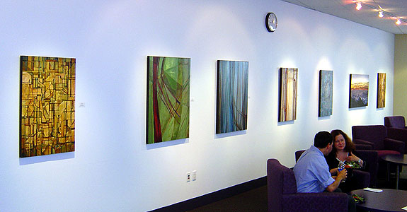 Yahoo art exhibition of abstract oil paintings by artist arnold chao